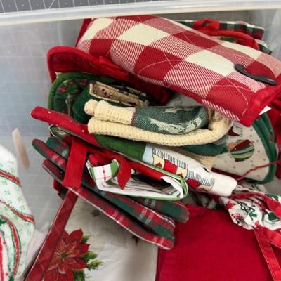 Christmas Linens of all manner, Plus paper products