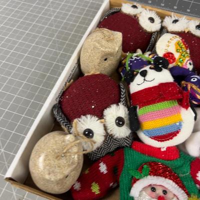 Tray of Bears, Animal Ornaments, Stuffies for the Tree
