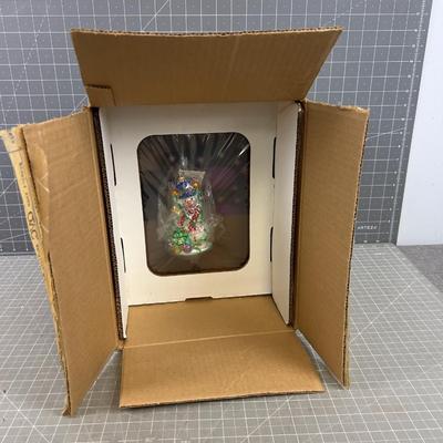 Radko, Christopher  SNOWMAN GLOWMAN Glass Christmas Tree Box  NEW 