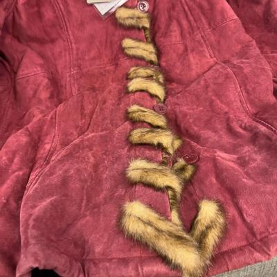 DENNIS BASSO Leather and Faux Fur NEW WITH TAGS 