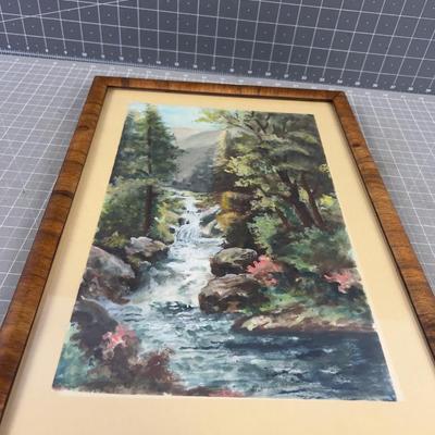 ANTIQUE  Water Color FRAMED 