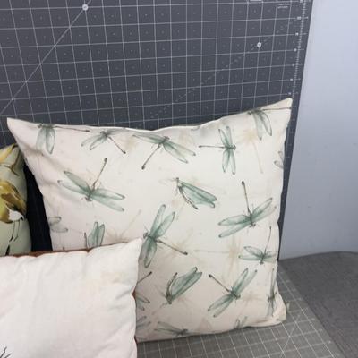 Pillows: Haunted House Hand Embroidered Plus 2 Outdoor Sage Green