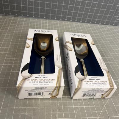 2 Mikasa Ice Scope NEW with Gold Toned Accent 