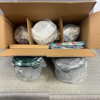 Lock & Lock 6 NEW 5 Cup Locking Bowl 