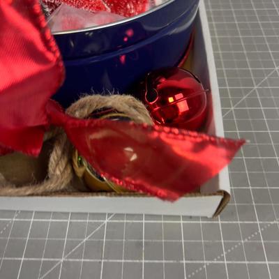 Sleigh Bells with Glitter and Trees