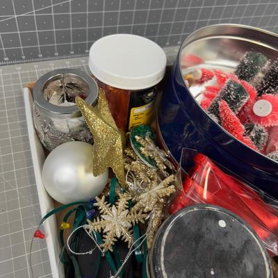 Sleigh Bells with Glitter and Trees