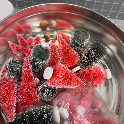 Sleigh Bells with Glitter and Trees