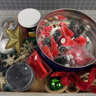 Sleigh Bells with Glitter and Trees