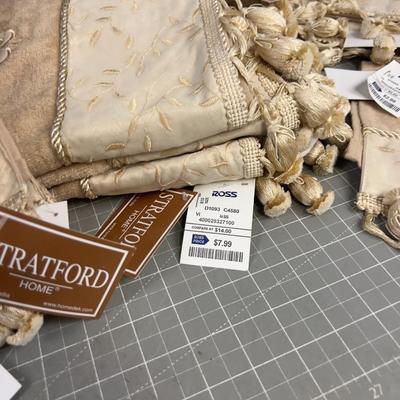 TOWELS Decorative with Pom-Poms and NEW by  STRATFORD HOME 