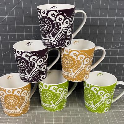 Lovely set of Coffee Cups (6) by Trish Richman