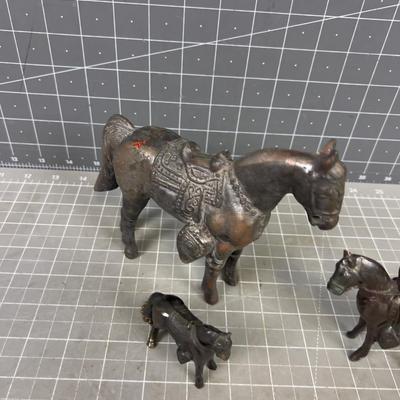 3 Copper Flash Horses