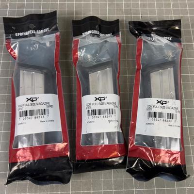 3 Full Size XDM 9mm Magazines 
