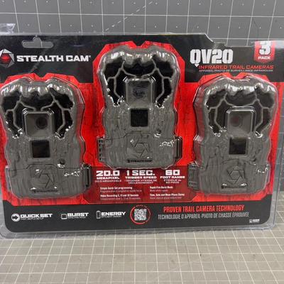 STEALTH CAM 3 Pack QV20 Infrared Trail Cameras 