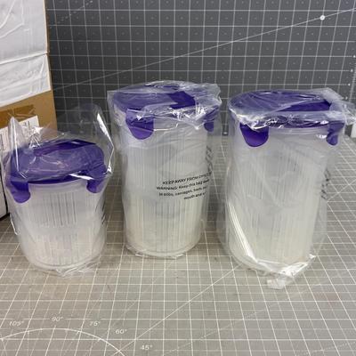 3 NEW Straining Plastic Cup