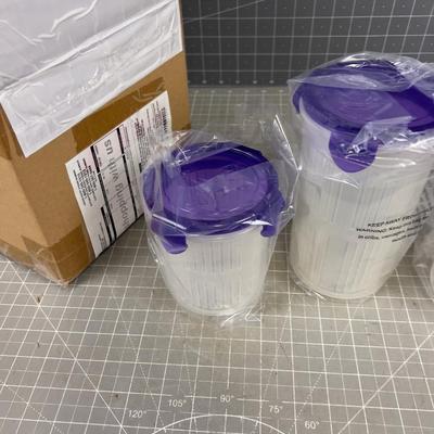 3 NEW Straining Plastic Cup