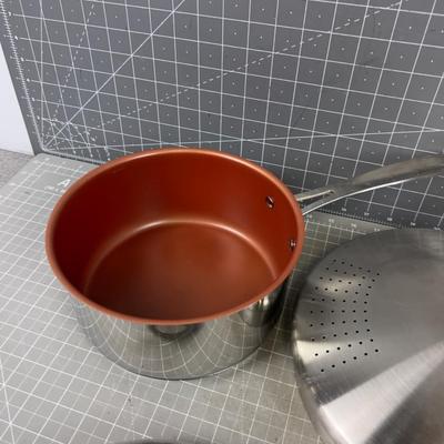 LOT OF NEW LIDS and 1 New Wave Sauce Pan