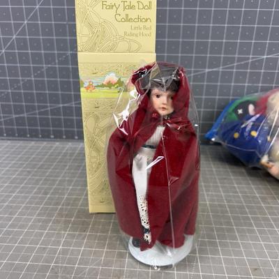 Little Red Riding Hood Doll, New Collectible Porcelain Face 