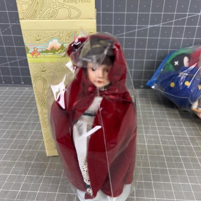 Little Red Riding Hood Doll, New Collectible Porcelain Face 