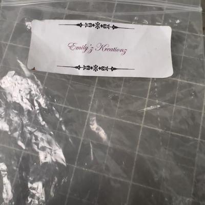 Pink Glass Necklace and Earrings