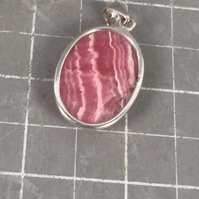 Pink Jasper Agate Pendant