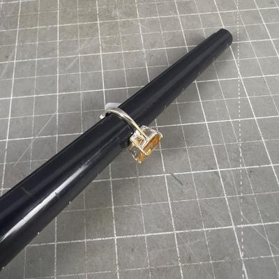 Sterling Silver Citrine Square