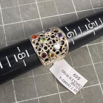 Fabulous Nice Chakra Ring with Colored Stone