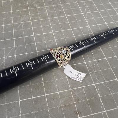 Fabulous Nice Chakra Ring with Colored Stone