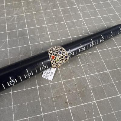 Fabulous Nice Chakra Ring with Colored Stone