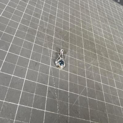 Darker Blue Aqua Marine Pendant VERY Pretty! Genuine