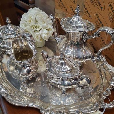 Gorham Tea Service triple Silver plated 