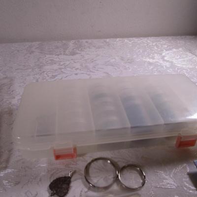 Bead case with mini jars, beads & jewelry making