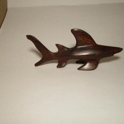 Vintage hardwood shark figurine