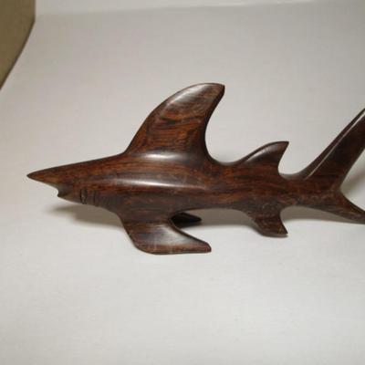 Vintage hardwood shark figurine