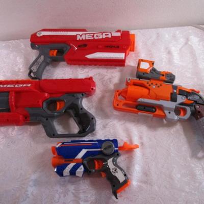 4 Nerf guns