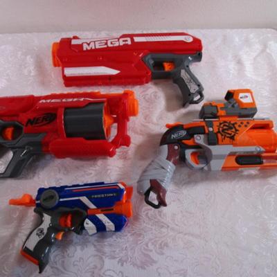 4 Nerf guns