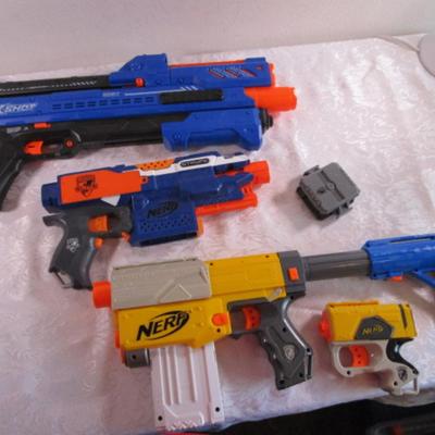 3 Nerf guns