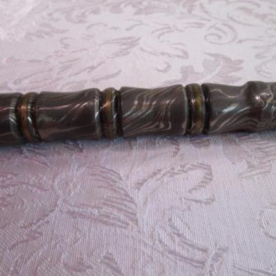 Hand-forged Damascus steel blade knife with leather sheaf