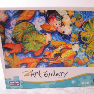 New Mega Puzzles Art Gallery Buffale puzzle, Sure-lox Coy Fish puzzle