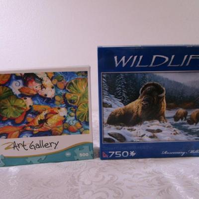 New Mega Puzzles Art Gallery Buffale puzzle, Sure-lox Coy Fish puzzle