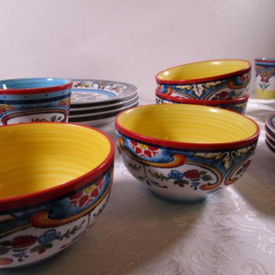 New Euro Ceramica Zanzibar design 16-piece dinner set #1