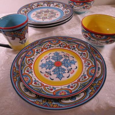 New Euro Ceramica Zanzibar design 16-piece dinner set #2