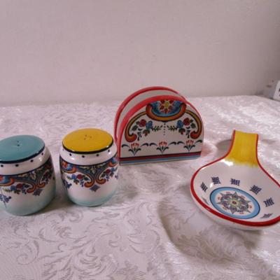 New Euro Ceramica Zanzibar design 4-piece accessory set
