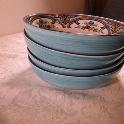 New Euro Ceramica Zanzibar design 4 pasta bowls #1