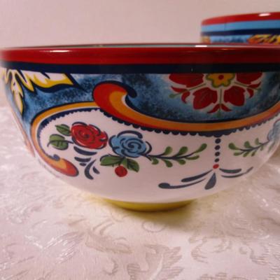 New Euro Ceramica Zanzibar design 3-piece mixing bowl set