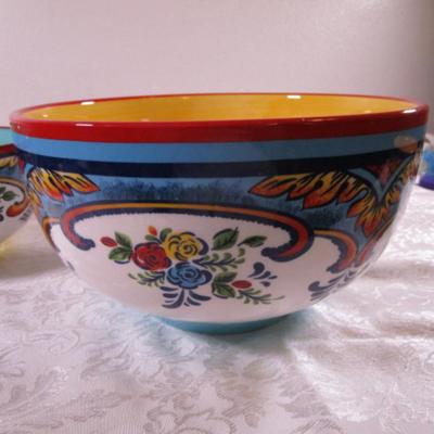 New Euro Ceramica Zanzibar design 3-piece mixing bowl set
