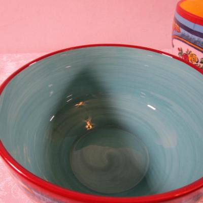New Euro Ceramica Zanzibar design 3-piece mixing bowl set