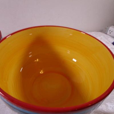 New Euro Ceramica Zanzibar design 3-piece mixing bowl set