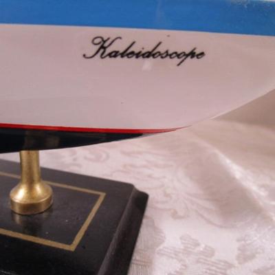 "Kaleidescope" sailboat on display stand