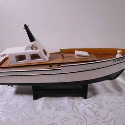 The USS Minnow from Gilligan's Island on display stand