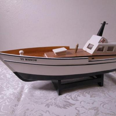 The USS Minnow from Gilligan's Island on display stand